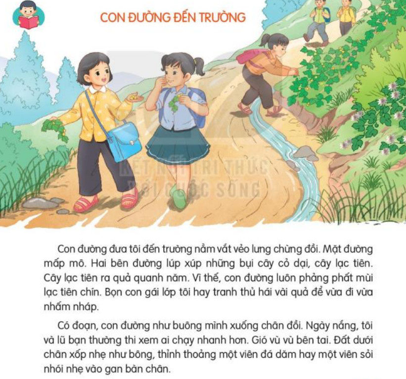 Đọc Con đường đến trường trang 46, 47 Tiếng Việt lớp 3 Kết nối tri thức
