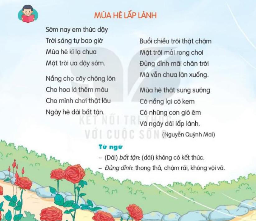 Đọc Mùa hè lấp lánh trang 34, 35 Tiếng Việt lớp 3 Kết nối tri thức