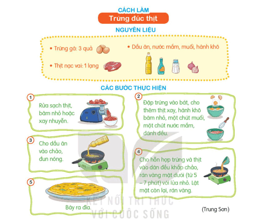 Đọc Tập nấu ăn trang 30, 31 Tiếng Việt lớp 3 Kết nối tri thức