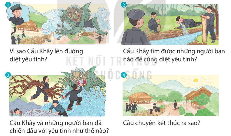 Nói và nghe Kể chuyện: Bốn anh tài trang 29 Tiếng Việt lớp 4 Kết nối tri thức