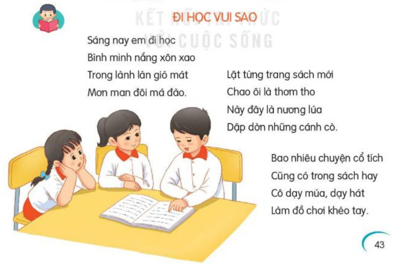 Viết: Đi học vui sao trang 46 Tiếng Việt lớp 3 Kết nối tri thức